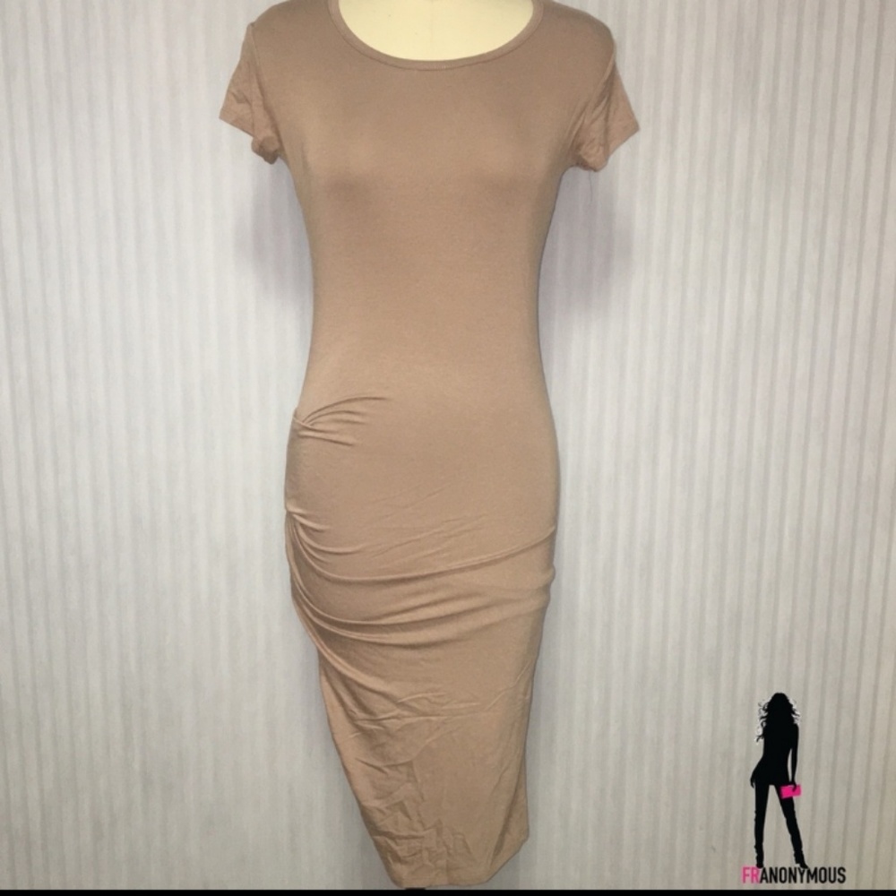Blush Color Bodycon Dress - Picture 2 of 4